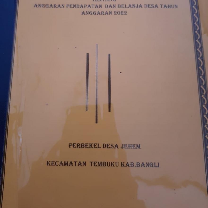 Peraturan Desa Jehem Nomor 9 Tahun 2021 Tentang APBDes Tahun 2022